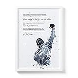 Art Bakery Rocky Balboa Zitat Premium Poster - Bild mit Spruch zur Deko - Motiv ohne Rahmen in DIN A3 für M