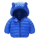 Geilisungren Baby Winter Jacke Mantel Kinder Ohr Kapuzenjacke Warm Gepolstert Leichte Dicke Winddicht Mantel Jungen Mädchen Outfits für 1-5 J