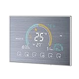 Mibee 95-240V Wi-Fi Smart Programmierbares Thermostat 5+1+1 Sechs Perioden Sprach-APP-Steuerung Hintergrundbeleuchtung LCD Wasser-/Gas-Heizungsthermostat mit -Index Feuchtigkeitsanzeige Sperrfunk