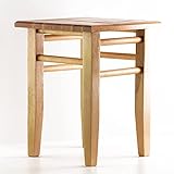 FAIMEX Tritthocker Holzhocker Hocker aus Naturholz Kleiner Schemel Tritt | Badhocker Blumenhocker aus Holz Wood kleine Blumenbank | Vierbein Beistelltisch ohne Lehne Massiv Küchenhocker Küche S