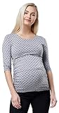 Chelsea Clark Frauen Mutterschaftskrankenpflege Doppelschicht Top (GRAU IM Herzen, XL)