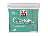 V33 117045 Peinture multi-supports COLORISSIM SAT Farbe für verschiedene Untergründe, Dschungelgrün, 1 l (Lot de 1)