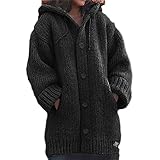 WXHNZYQ Herbst Und Winter Strickjacke Strickpullover Damen Mittellanger Mantel, Top, C