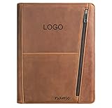 FREIE NAME GRAVUR, Vintage Aktenmappe A4 Konferenzmappe, Logo Geprägt mappe, Handgefertigte Echtleder Portfolio, Schreibmappe mit Block Individuelles Geschenk für Mann Oder Frau, B