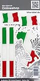 BIKE-label 300060N Aufkleber 3D Länder-Flaggen Italien Italy 5er Set mit 3 F