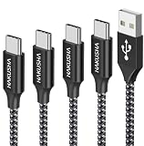 USB Typ C Kabel, [4Pack 0.5M 1M 2M 3M] USB C Nylon Schnellladekabel für Samsung Galaxy S21 Ultra,S20+,Note 20,Huawei Mate 40 Pro+,P50,P40,MateBook,Xiaomi Mi 11 Lite,OnePlus 9,Google Pixel 5,R