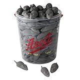 Lakritzmäuse 1.100g | Aseli | Mäusespeck | Schaumzucker-Ware | Lakritz Schaum-Mäuse | Speckmäuse im wiederverschließbaren Eimer | Schaumzucker-Figuren handgefertigt | glutenfrei | lak