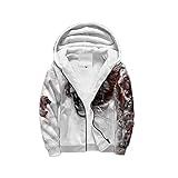 Lion Tattoo 3D Printed Fleece Zipper Hoodies Männer Frauen Winter Warm Plus Samt Cosplay Jacke, 4, S