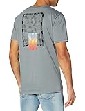 Hurley Mens M Sigzane Wailehua Watermark S/S T-Shirt, Gris Humo, S