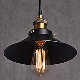 Vintage Retro Edison Loft Pendelleuchte Lampenschirm Retro Industrielle Deckenleuchte Lampenschirm Lackiertem Eisen Regenschirm Lampenschirm Land Art Lamp