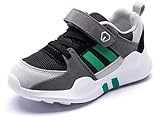 PHMNZIP Unisex-Kinder Turnschuhe,Turnschuhe Jungen 29 Schuhe Jungen Kinderschuhe Hallenschuhe Sneaker Fitnessschuhe Leicht Atmungsaktiv Laufschuhe Outdoor Schwarz Grü