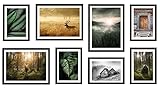PoStar KPM224 Dekoratives Wandbild Moderne für Wohnzimmer Großes Set Poster Wandposter Plakate Stilvolle Wandbilder Premium Set von 8 Stück OHNE B