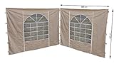 QUICK STAR 2 Seitenteile mit PVC Fenster 300x195cm für Pavillon Sahara 3x3m Seitenwand S