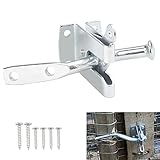 ZACUDA Gartentür Riegel Edelstahl Gartentorverschluss Automatischer Gartentür Türschloss mit 6 Schrauben für Weide, Bauernhof, Zäune, Holztü