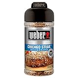 Weber Chicago Steak Gewürz, 156 g (1 Packung), ohne MNG, natürliches Aroma, für Steak, Geflügel und Gemü