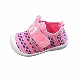 Dorical Unisex Baby Quietsche Schuhe Hasenohren Squeaky Krabbelschuhe für Jungen und Mädchen, Cartoon Anti-Rutsch-Schuhe Soft Sole Lauflernschuhe Sneakers Größe 6-36 Monate(Rosa,21 EU)