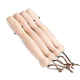 4 Stück Grillspieße Edelstahl Holzgriff Lang Lagerfeuer Teleskop Ausziehbar Grillgabel Grillzubehör Schaschlikspieße Fleischgabel, Wird Zum Grillen, Lagerfeuer Und Camping, Für Hot Dogs Shish-Kebab