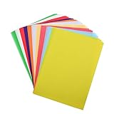 EKKONG 40 Seiten Tonpapier Bunt Papier 100g/m² Basteln 10 Bunten Farben Transparentpapiere Tonzeichenkarton Tracing Paper Zeichnen Kalligraphie Origami DIY-Bedarf (14.8 * 21 cm)