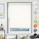 BondFree Plissee ohne Bohren Beige 60x100cm(BXH) lichtdurchlässig & Blickdicht Faltrollos EasyFix Klemmrollo für Fenster & Tü