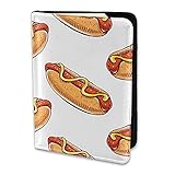 Reisepasshülle Lustige süße Hot Dogs Salat PU-Leder Reisebrieftasche Reisepasshülle Reisepasshüllen 5,5 Z