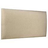 Mocadu Wandkissen Webstoff - Polster mit 50 mm Polsterung inkl. Befestigung - Bett Kopfteil Wandpolster - Wanddeko - Wandpaneele | 60 x 30 (Creme SV1)
