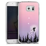 DeinDesign Silikon Hülle kompatibel mit Samsung Galaxy S6 Edge Case transparent Handyhülle Disney Tinkerbell Offizielles Lizenzproduk