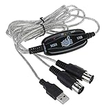 chiwanji USB in OUT MIDI Schnittstellenkabel Konverter PC zu Music Keyboard Kab