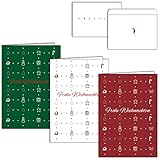 JOAM Weihnachtskarten mit Umschlag – 15x Weihnachtskarten mit Umschlag aus Münster - Weihnachtskarten Set in 3 Designs für Jedermann - Umweltfreundliche Weihnachtskarten S