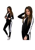 Fliegend Damen Traininganzug Jogginganzug Reißverschluss Sportanzug Freizeitanzug Sweatshirt Sporthose Zweiteiler Laufenanzug Bekleidungsset M