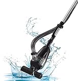 HHORB Elektrischer Pool Reinigung Staubsauger, Schlammsauger mit Ablaufschlauch, Wasserdichter Schutz, 360° Drehbarer Kopf, mit 4.5M Netzkabel, für Reinigung Boden, Teiche S