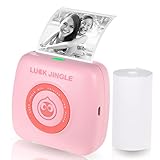 Mini Fotodrucker Thermofotodrucker 203dpi BT Wireless Receipt Label Sticker Maker für Arbeitsplan Memo Studiennotizen Listen Journaldruck Kompatibel mit Android iOS Smartphone, R