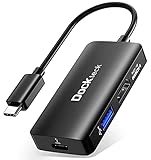 USB C HDMI Adapter, Dockteck 3-in-1 USB-C Hub mit 4K 60Hz HDMI, USB 3.0 und 100W PD, für MacBook Pro/Air, iPad Pro 2018-2021/Air 4/Mini 6, Samsung Galaxy, Surface und M