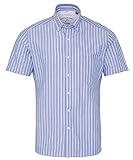 eterna Kurzarm Hemd, Regular fit, Upcycling Shirt, Oxford gestreift Größe 42