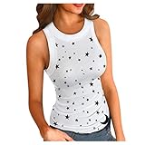 Women Summer Colorblock Contrast Binding Tank Top Casual Sleeveless Vest Top