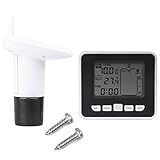 Füllstandsmesser Ultraschall-Füllstandsanzeige Thermometer Hygrometer mit Temperaturanzeige-Sensor-Wasserspiegel-Messgerät für Zisterne, Regenwassertank
