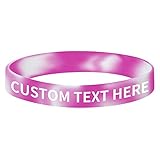 GOGO 100 Stück Silikonarmbänder Personalisierte Gummi Armbänder Party F