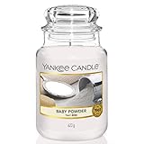 Yankee Candle Duftkerze im Glas (groß) | Baby Powder | Brenndauer bis zu 150 S