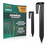 kanoo® Erdnägel für Mähroboter Begrenzungskabel – 100x Erdhaken für sicheres Fixieren von Begrenzungsdraht im Garten – stabile Erdspieße aus Kunststoff für schnelle Montage im B