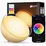 Govee WiFi LED Tischlampe, dimmbare Nachttischlampe WLAN RGBWW, tragbare Tischleuchte, Farbwechsel, APP-Steuerung, Kompatibel mit Alexa und Google Assistant, für Schlafzimmer, Wohnzimmer, Dek