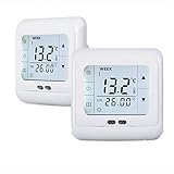 2 Stück Digital Thermostat Raumthermostat Fußbodenheizung Wandheizung LED weiß 16A…