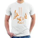 Star Wars Darth Vader The Sith Lord Orange Silhouetten Herren T-Shirt Gr. M, weiß