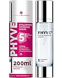 Hyaluronsäure-Serum PHYVE 200 ml | VEGANES Feuchtigkeitsserum für das Gesicht | MADE in GERMANY | hochdosiert mit 2% reinem Hyaluron I hochkonzentrierter HYALURONIC OVERDOSE BOOSTER by Svenja Walberg