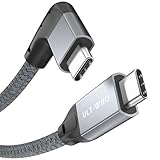 90 Grad Winkel USB C auf USB C Kabel 100W, 20Gbps Rechtwinklig USB 3.2 Gen2×2 Typ C Ladekabel, Unterstützung 4K@60Hz Videoausgang, 20Gbps Datenübertragung, USB C Datenkabel für USB C Geräte (0,5m)