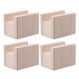 RDEXP 10x7x8,5cm Rillenbreite 4cm Holztisch Schreibtisch Bett Riser Lift Möbel Beinheber Füße Bis zu 5cm Lift Packung mit 4