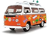 Dickie Toys Surfer Van, VW Bus mit Surfbrettern, Bully, Spielzeug Van, Türen zum Öffnen, Sticker zum Bekleben, 32 cm, ab 3 J