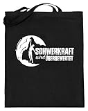 shirt-o-magic Klettern: Schwerkraft überbewertet - Jutebeutel (mit langen Henkeln) -38cm-42cm-Schw