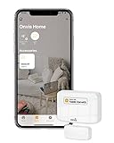 Onvis Tür Fenster Sensor Kabellos Smart Door Window Sensor, Niedrige Energie Bluetooth Kontakt Sensor mit Apple HomeKit, Automatische Benachrichtigungen, Keine Hub Erforderlich, Intelligentes Leb