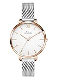 s.Oliver Damen Analog Quarz Uhr mit Edelstahl Armband SO-3454-MQ
