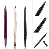 Warm Girl Lippenpinsel Concealer Pinsel 3 Stück einziehbarer Lippenstift Lidschatten Foundation Make-up Pinsel Werkzeug Applikatoren S
