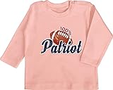 Baby - 100% Patriot - 6/12 Monate - Babyrosa - Sport - BZ11 - Baby T-Shirt Lang